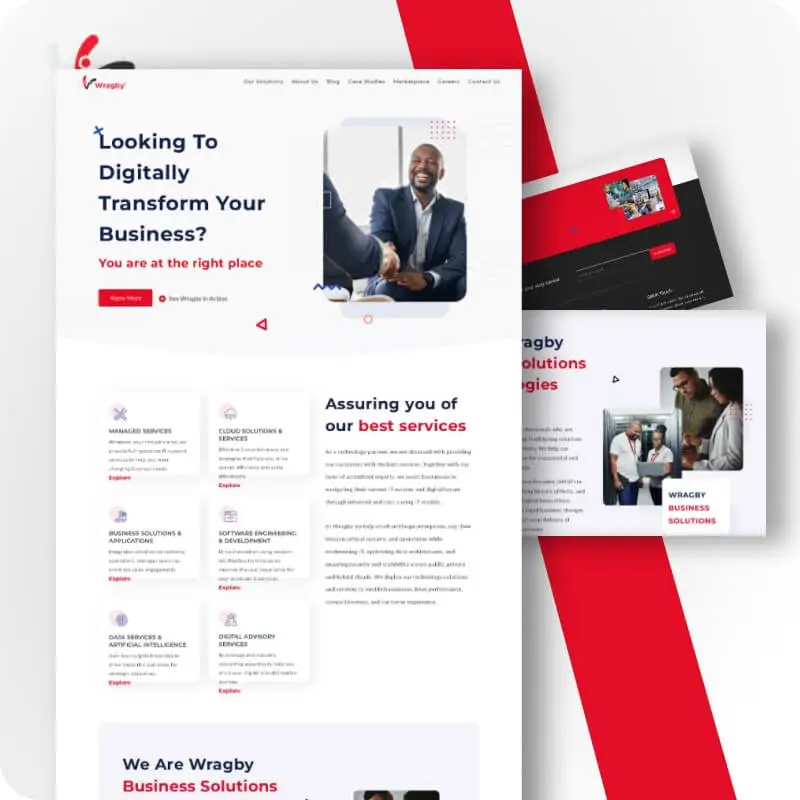 Corporate Website design for Wragby