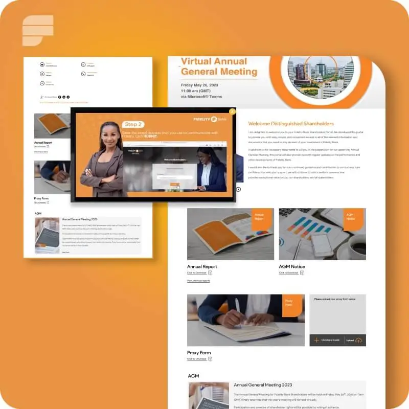 Custom Web Applications design for Fidelity Bank