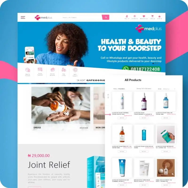 E-Commerce Websites design for Med Plus