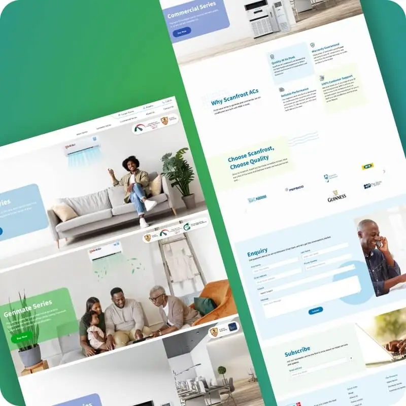 Microsites/ Landing Pages Website design for ScanFrost